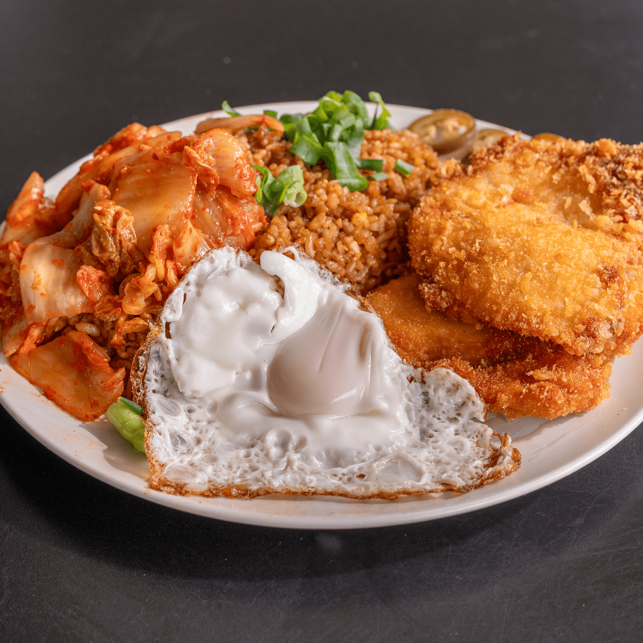 Kimchi Fried Rice Katsu.
