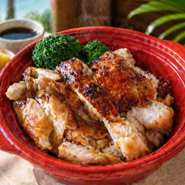 Rotisserie Chicken Over Rice.